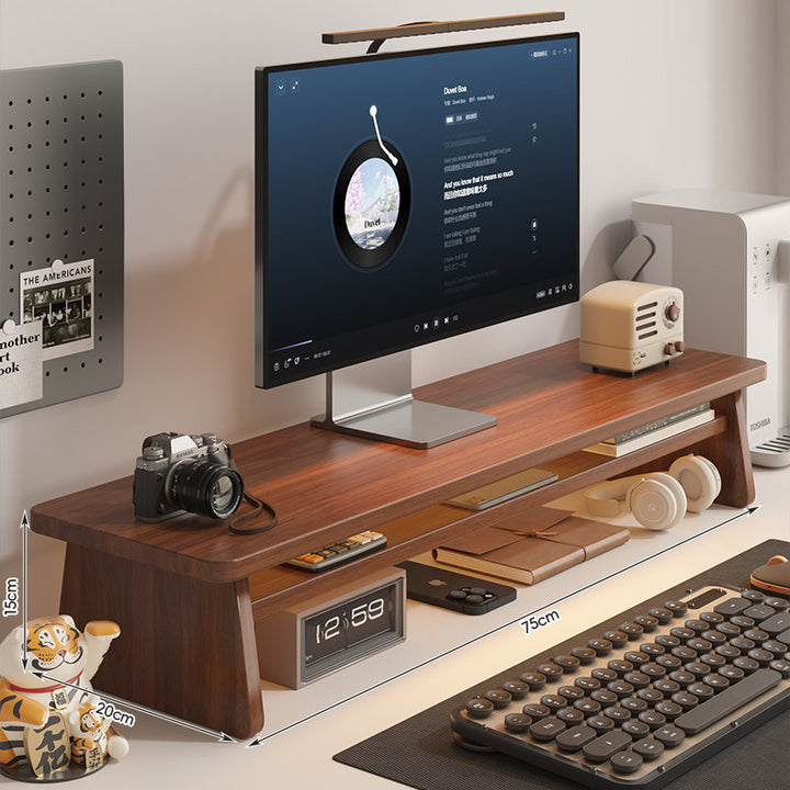 Modern Wooden Monitor Stand with Storage Bowlift