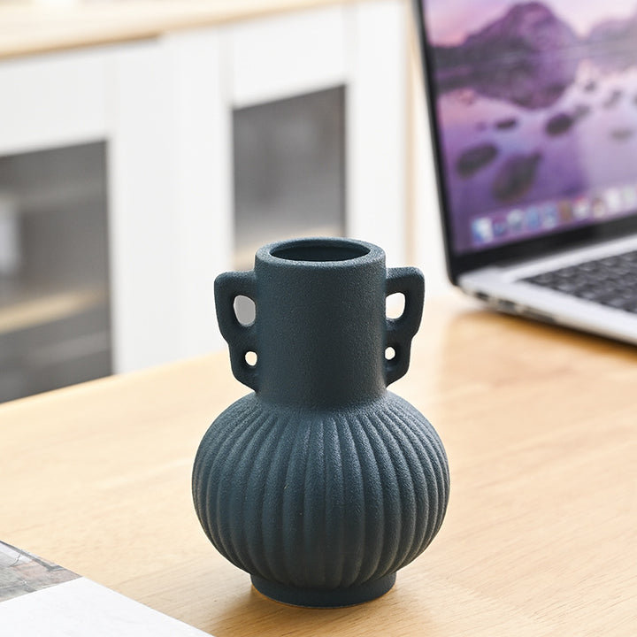 Textured Decorative Ceramic Flower Vase Bowlift