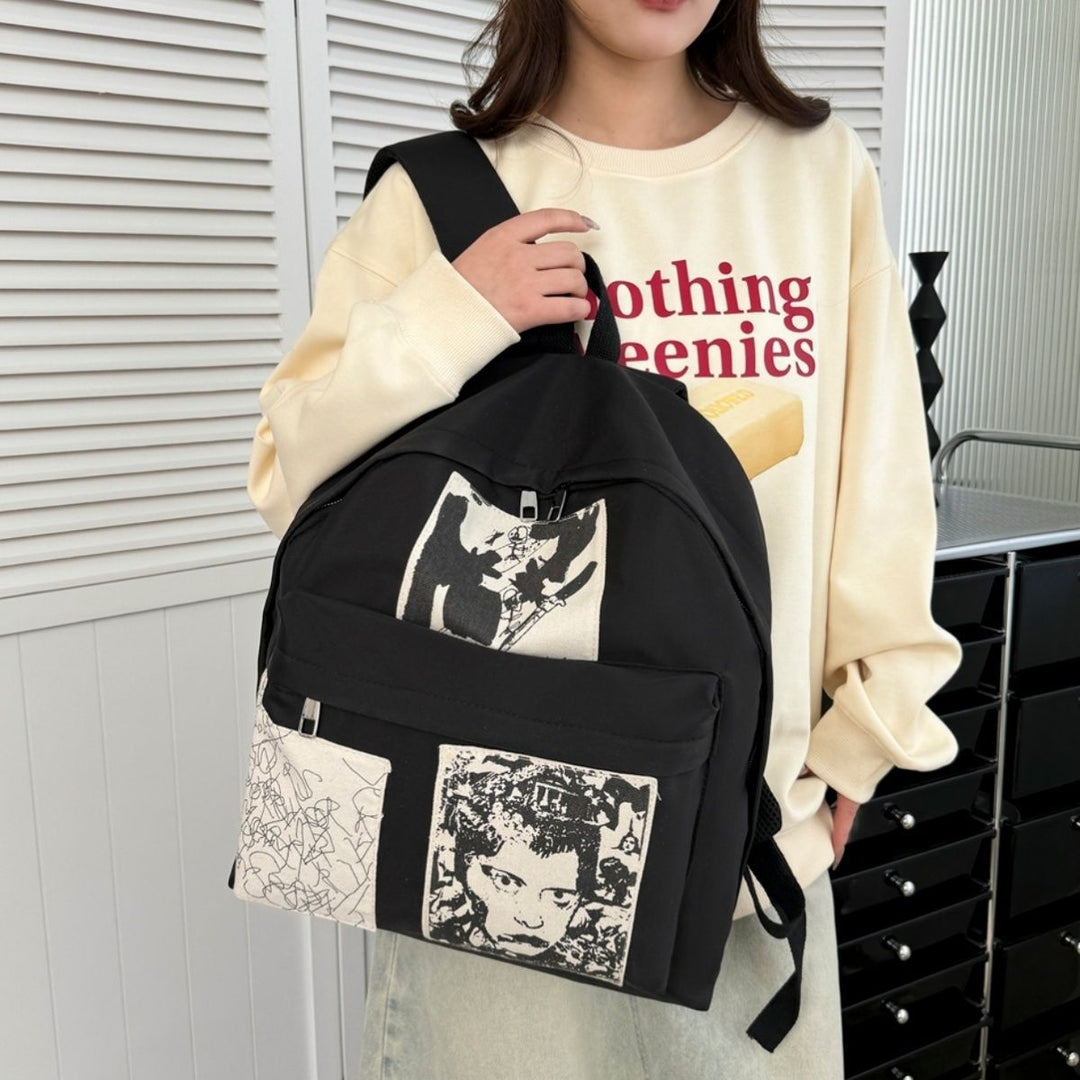 Fashionable backpack with artistic prints Bowlift