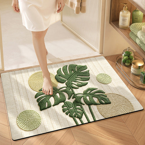 Floral Embroidered Area Rug Bowlift