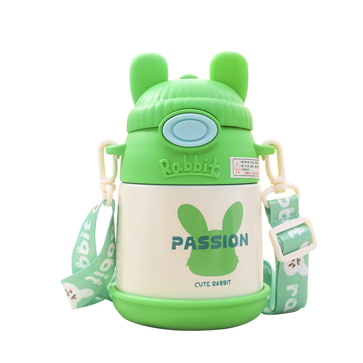 Women's Insulated Water Bottle with Cute Bunny Design Bowlift