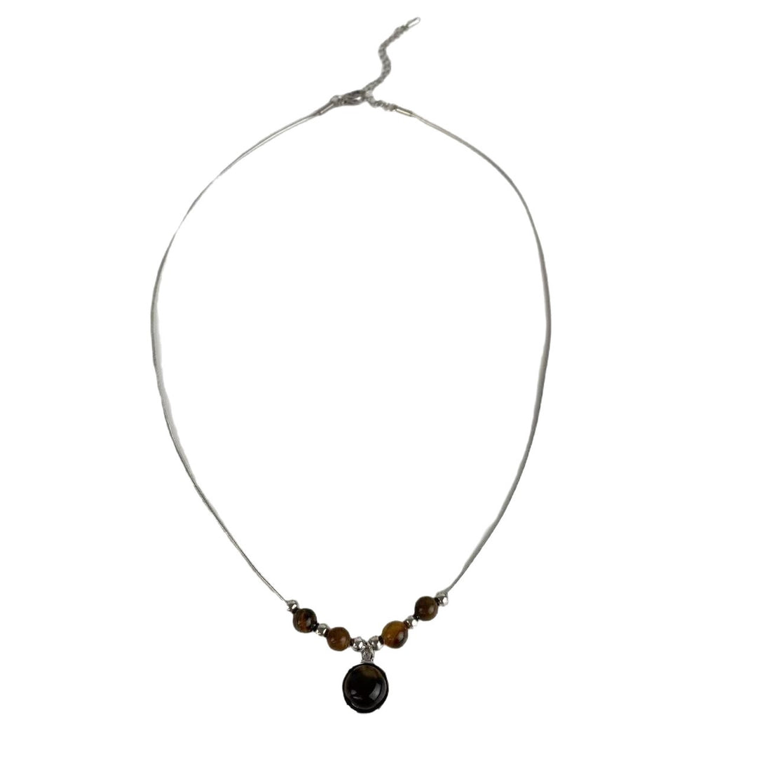 Tiger Eye Pendant Necklace Bowlift