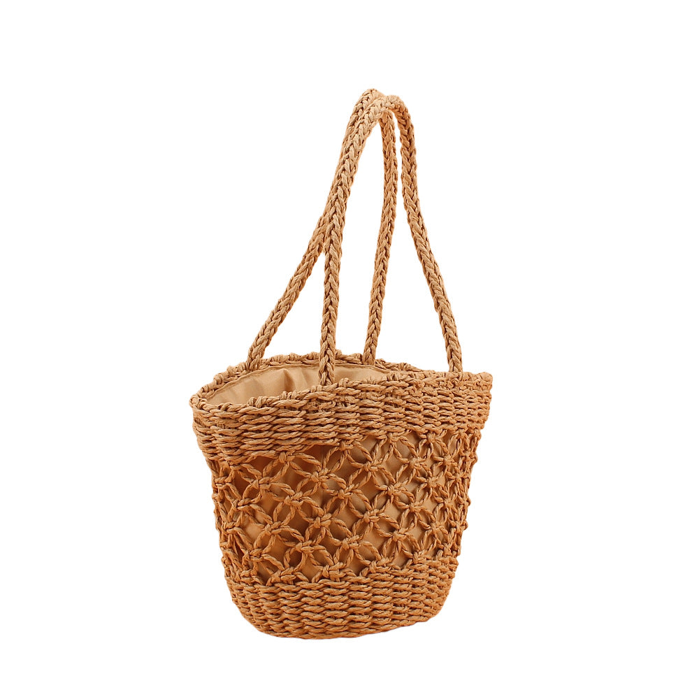 Handwoven basket bag with rustic design Bowlift