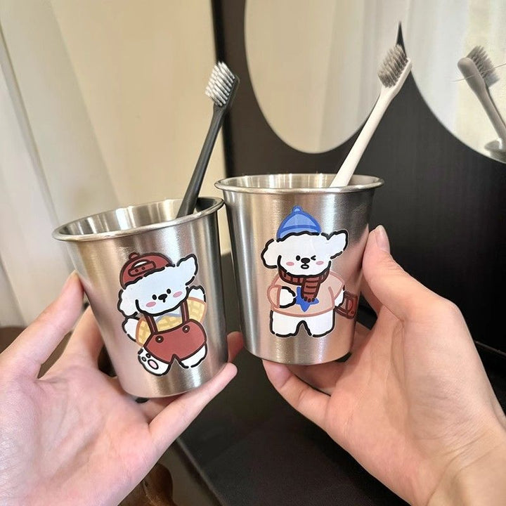 Stainless Steel Mug with Cute Animal Design Bowlift