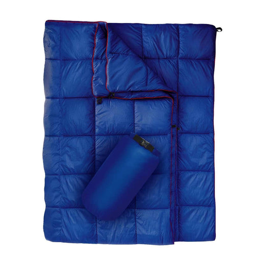 Unisex portable blanket with innovative compression design Bowlift
