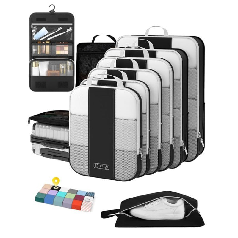 Travel cosmetics set with compartments and practical organizer Bowlift