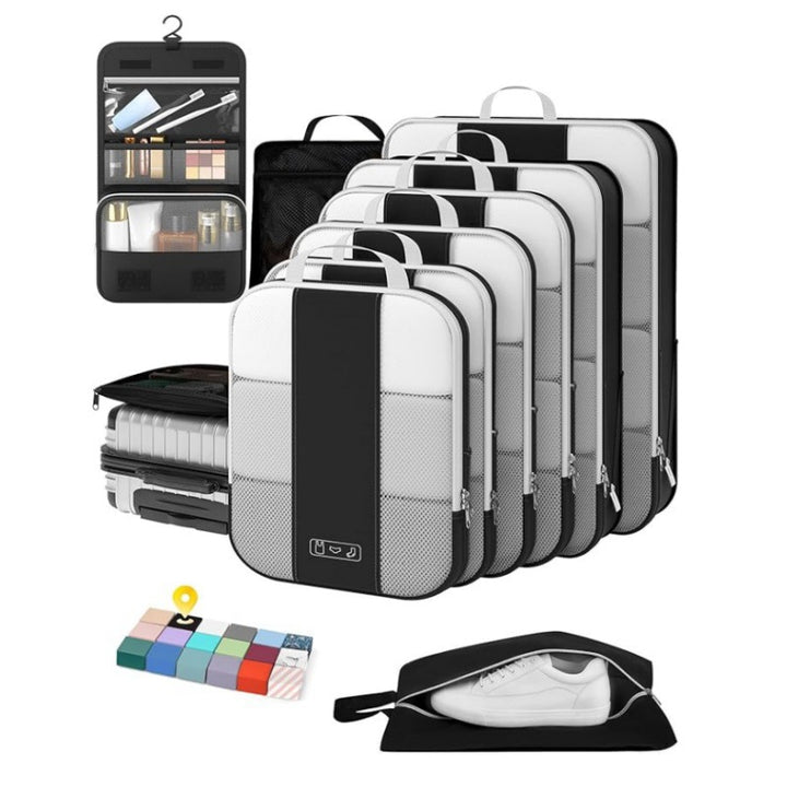 Travel cosmetics set with compartments and practical organizer Bowlift