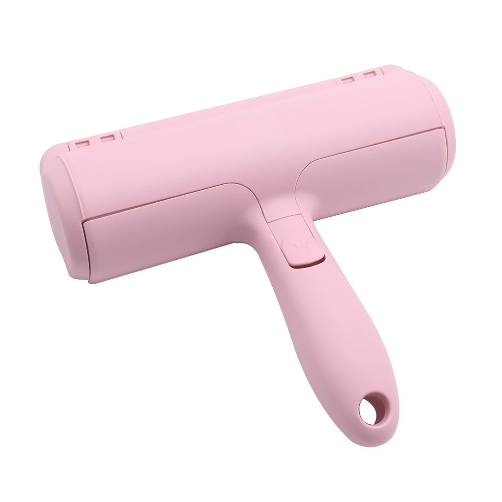 Self-cleaning pet hair and lint roller with washable refillable cartridge Bowlift