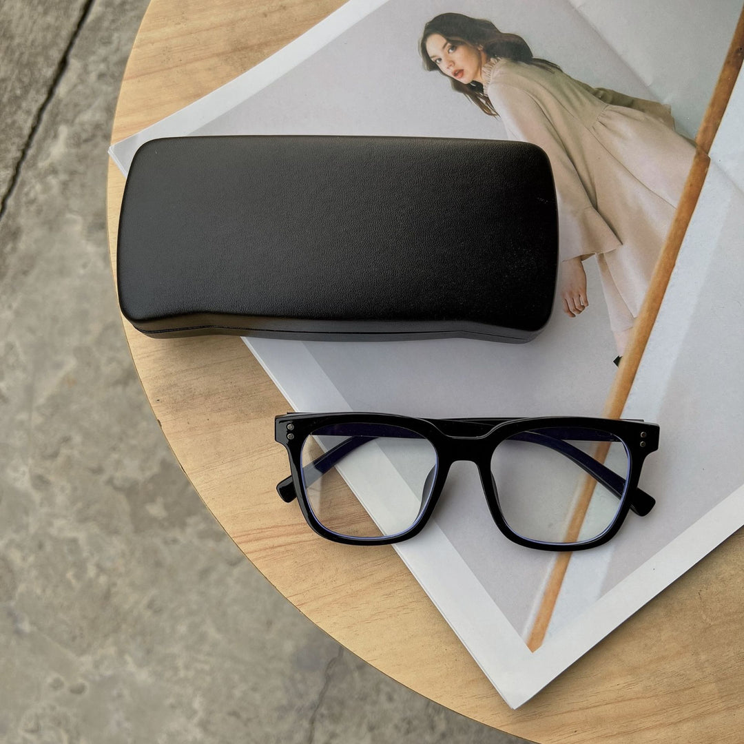 Elegant Leather Eyeglasses Case Bowlift