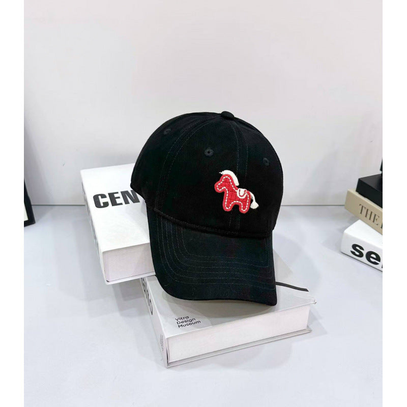 Women's Playful Embroidered Pony Baseball Cap Bowlift