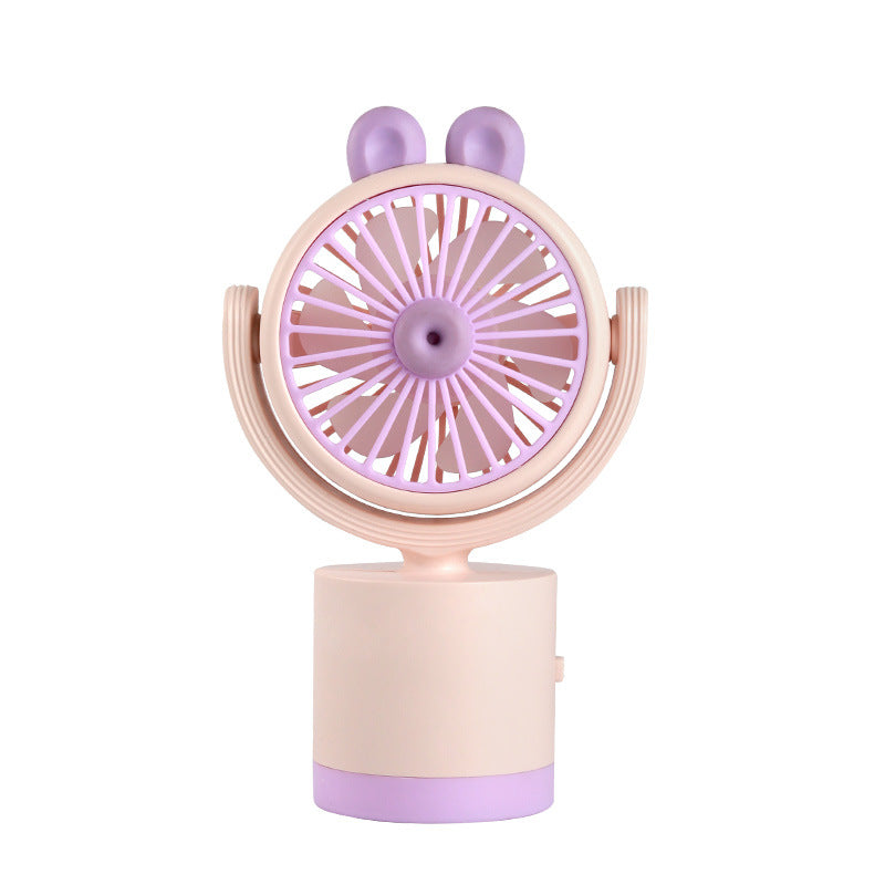 Women's portable handheld fan with cute animal design and ergonomic grip design Bowlift