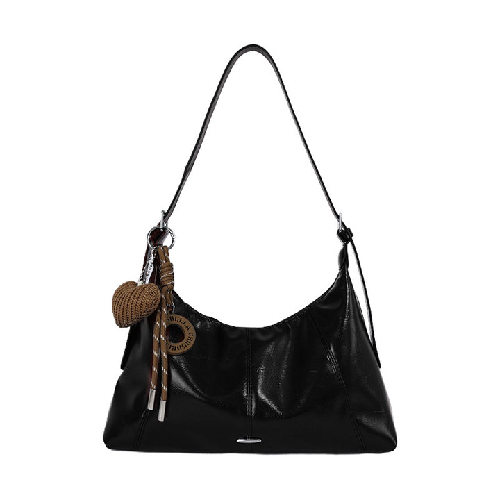 Luxurious Soft Leather Shoulder Bag Bowlift