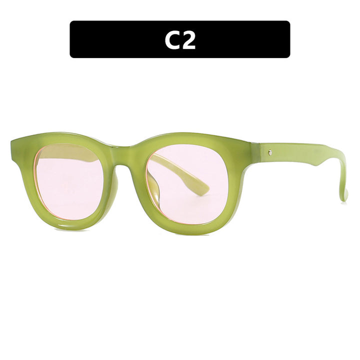 Women's stylish round sunglasses with sturdy frame and protective UV filter Bowlift