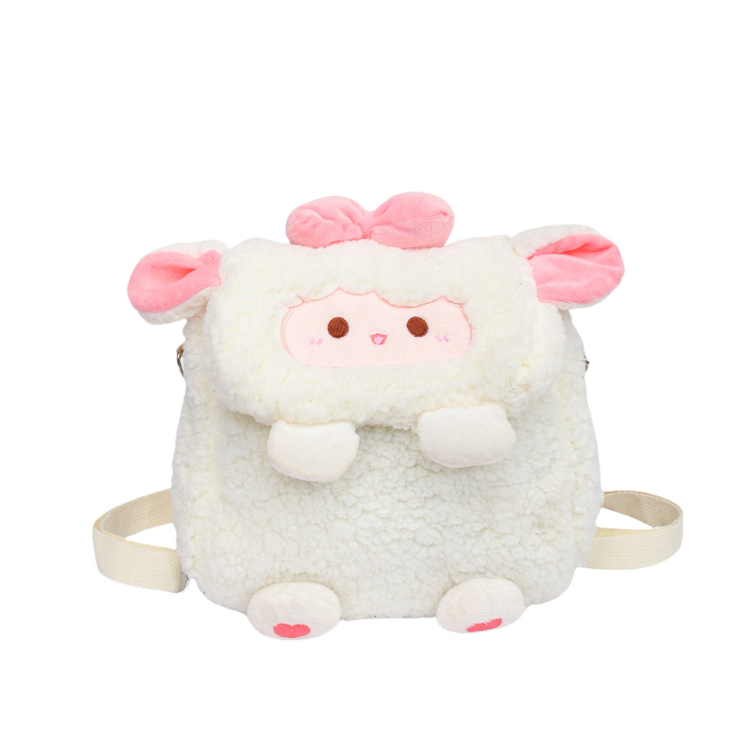 Plush backpack with animal character design Bowlift