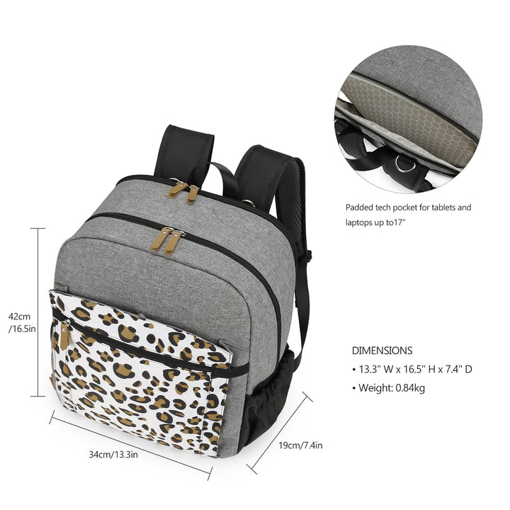 Backpack with Modern Animal Pattern Bowlift