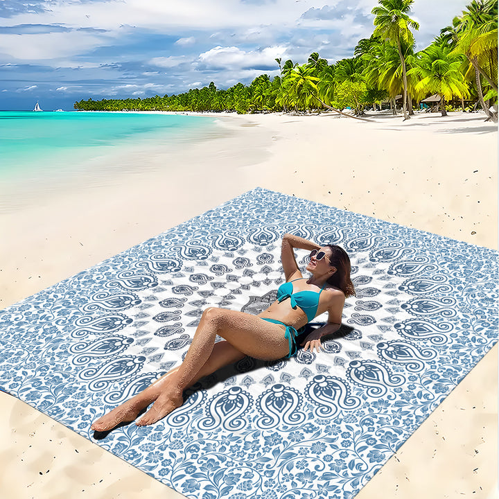 Mandala Design Beach Mat Bowlift