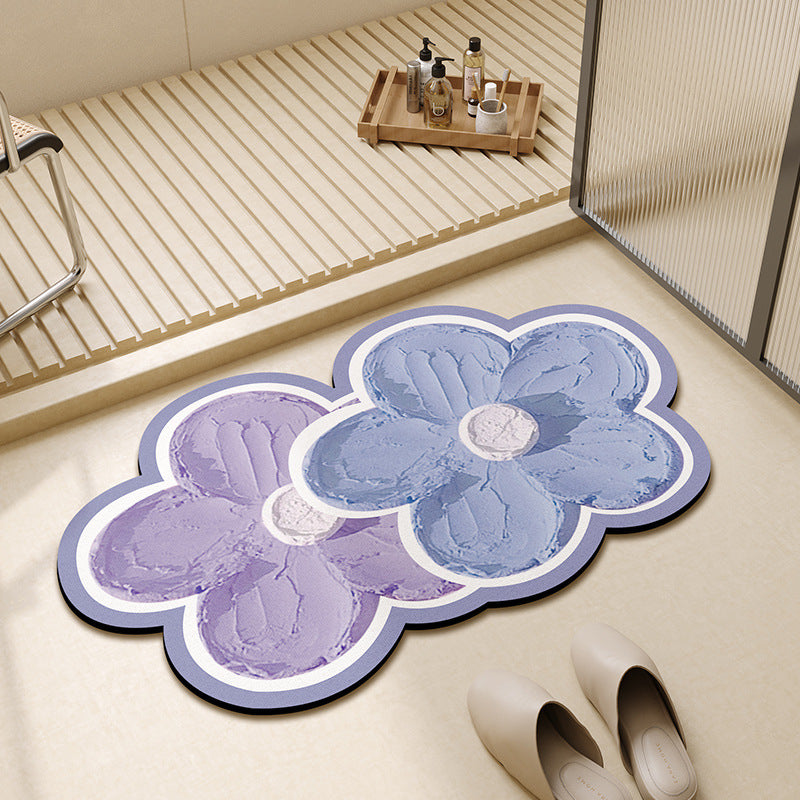 Floral-Shaped Decorative Bath Mat Bowlift