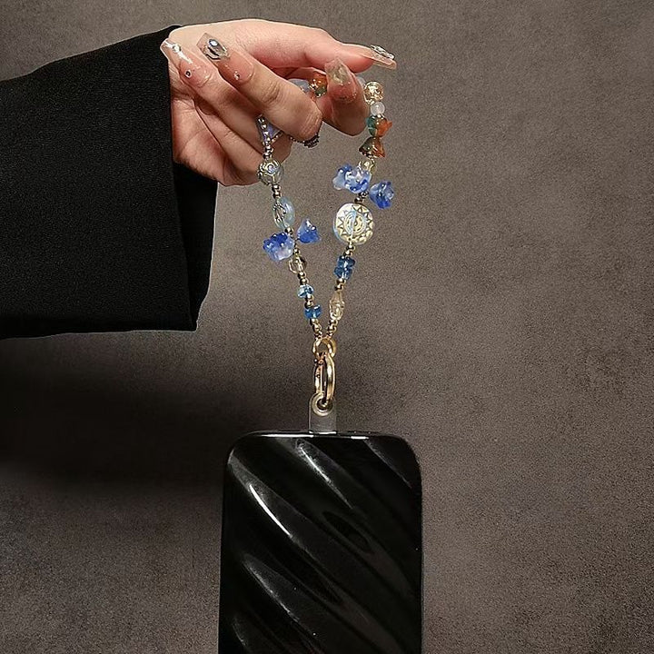 Decorative Flower-Themed Beaded Keychain Bowlift