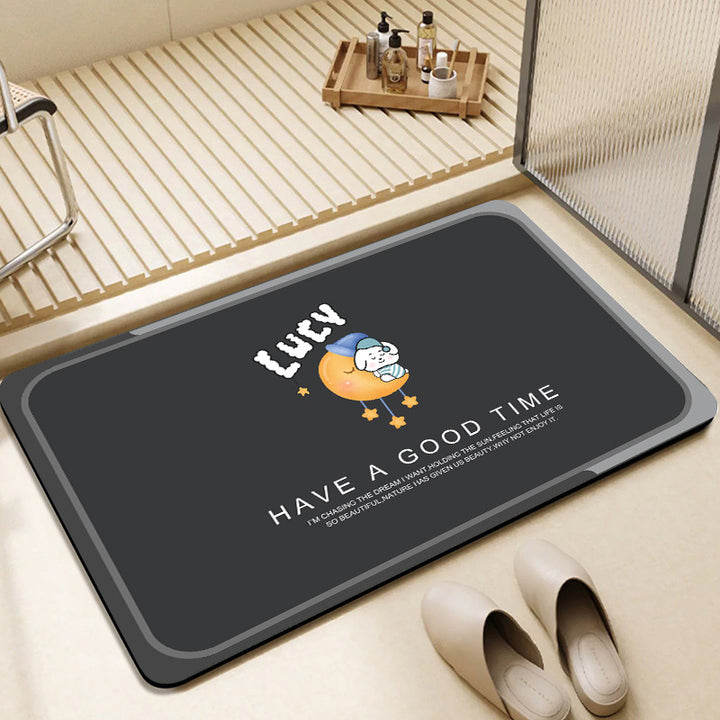 Cute Bunny-Themed Bathroom Mat Bowlift