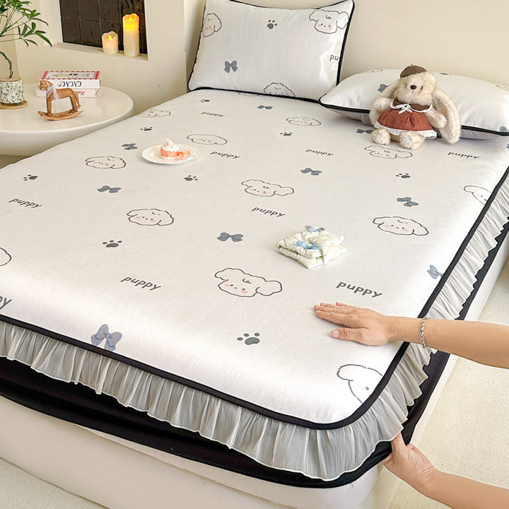 Decorative Floral Mattress Protector