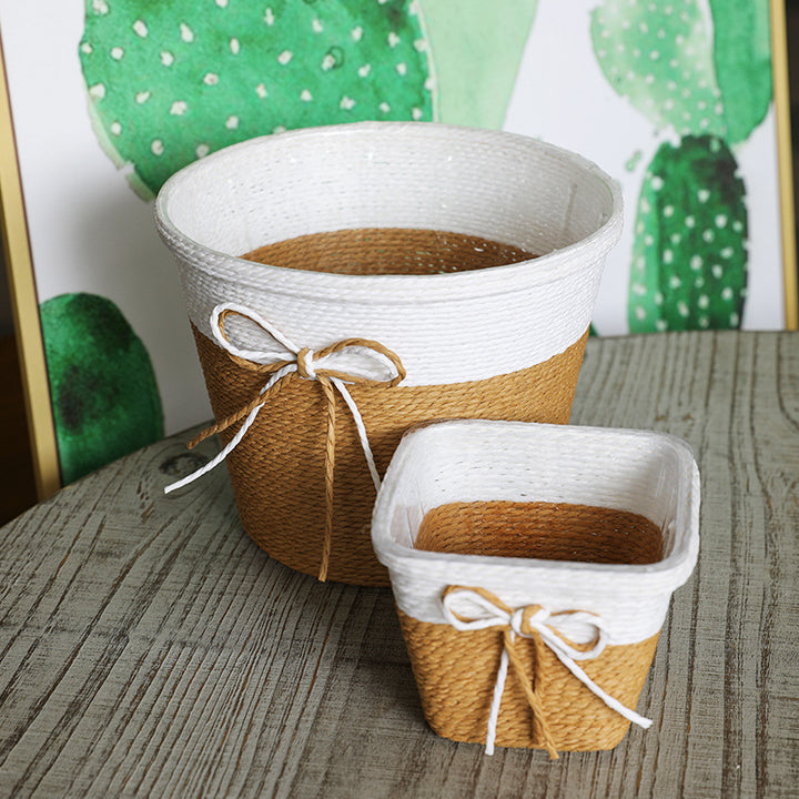 Decorative Woven Planter Bowlift