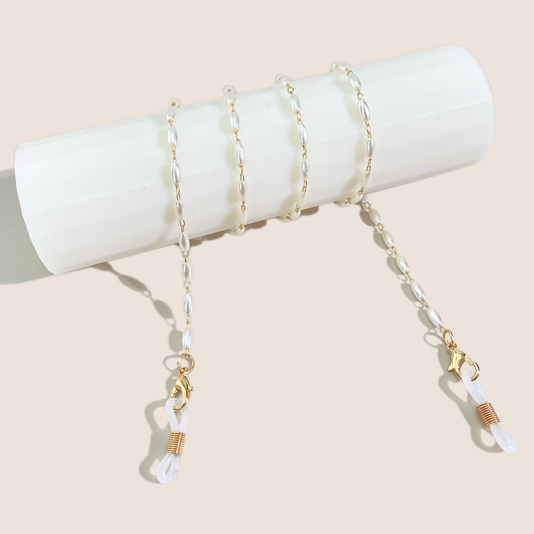 Pearl-Accented Eyewear Chain Bowlift