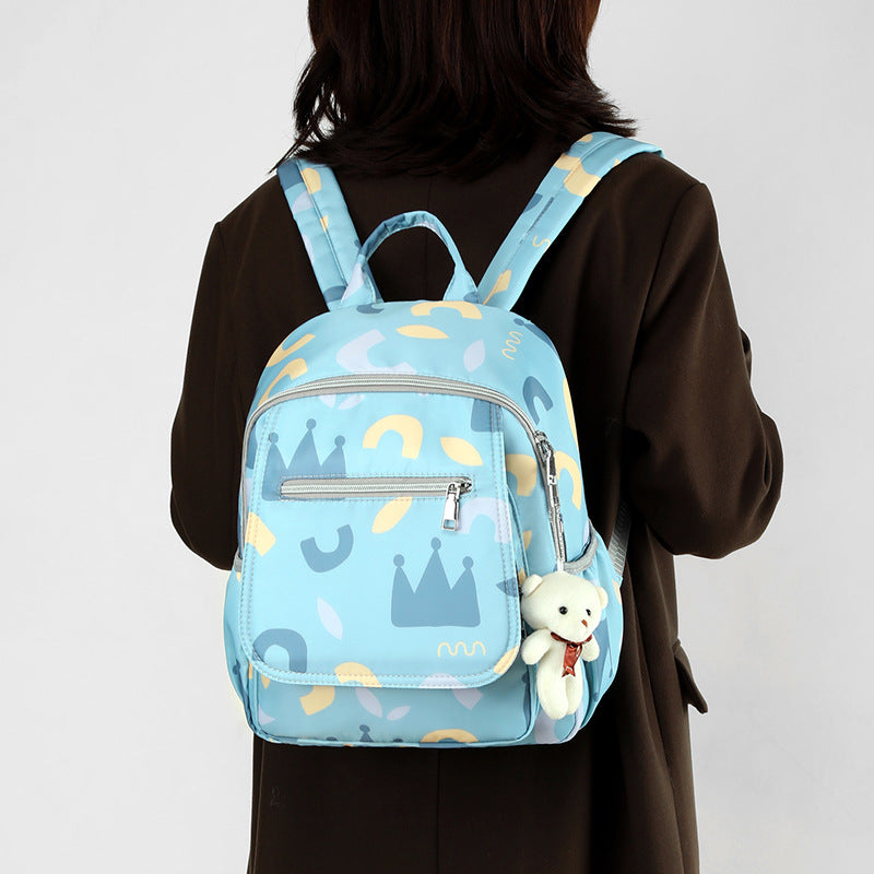 Leisure backpack with creative patterns and versatile compartments Bowlift