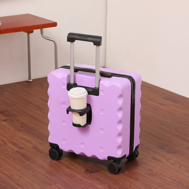 Innovative Beverage Holder Rolling Luggage Bowlift
