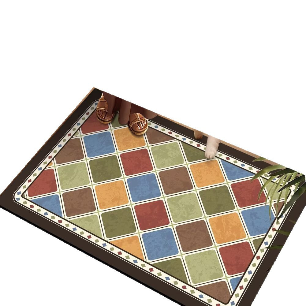 Colorful Patterned Floor Mat Bowlift