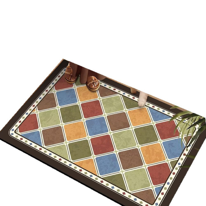 Colorful Patterned Floor Mat Bowlift