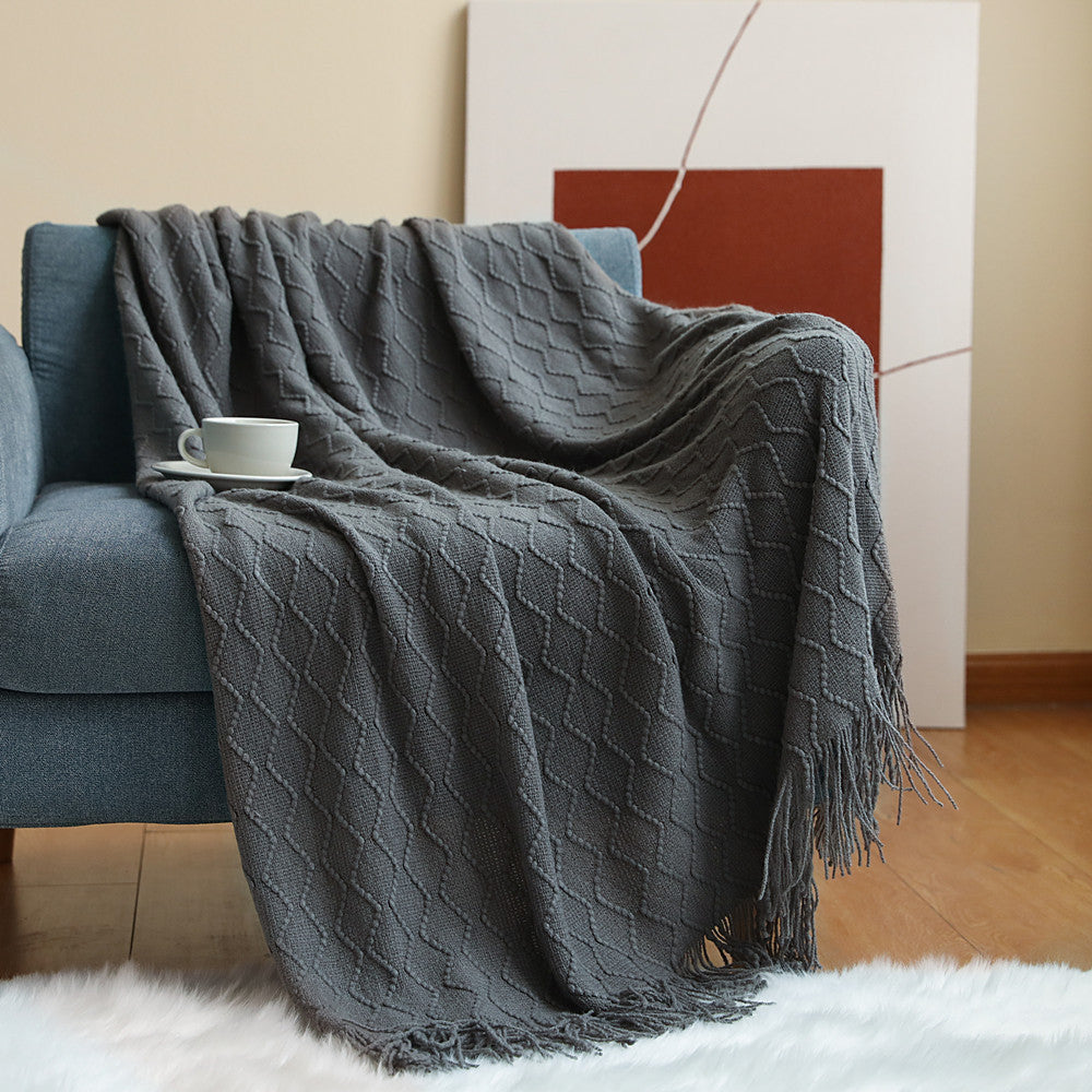 Cozy Knit Throw Blanket Bowlift