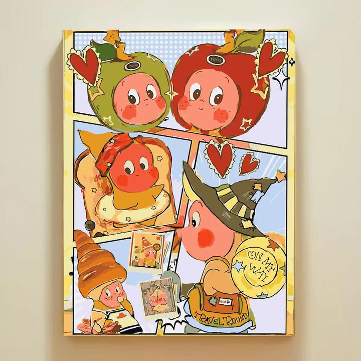 Playful Cartoon Themed Wall Art Canvas Print Bowlift