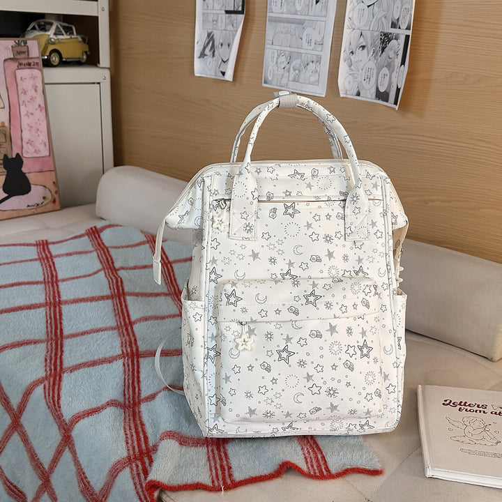 Stylish Star-Patterned Backpack Bowlift