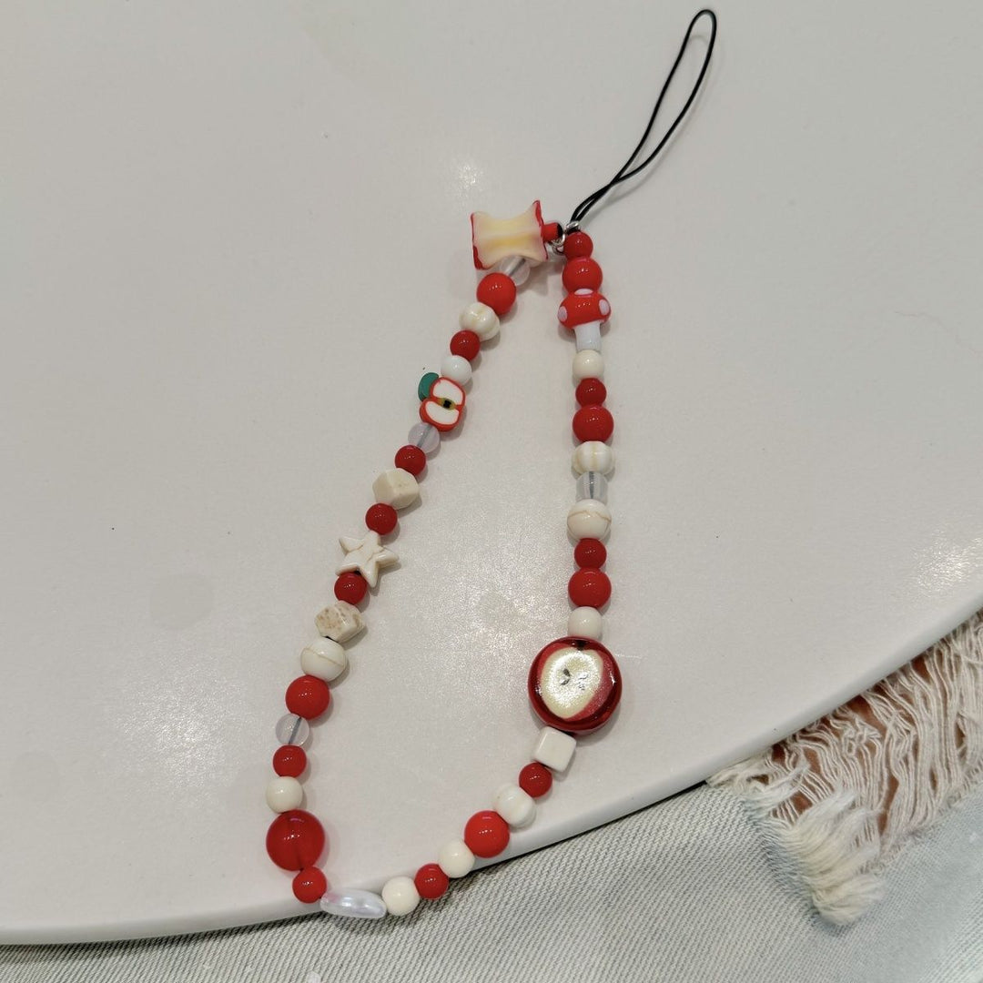 Beaded Charm Mobile Strap Bowlift