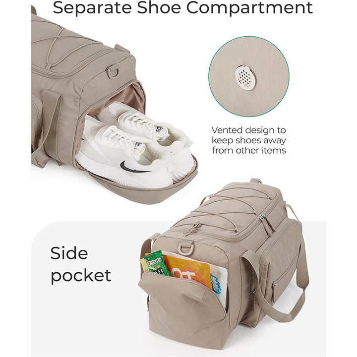 Versatile Gym Duffle Bag with Shoe Compartment Bowlift