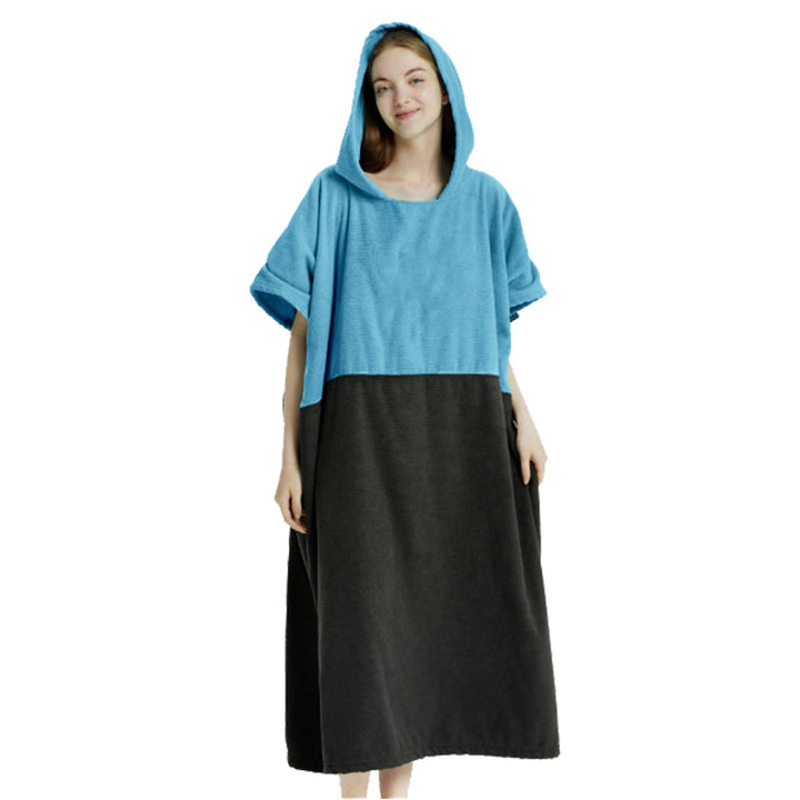 Women's Hooded Poncho made of soft Microfiber Fabric Bowlift