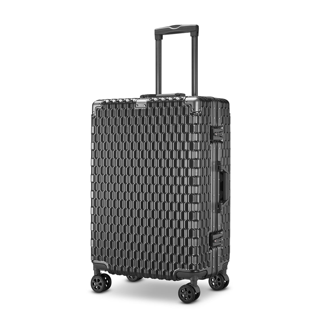 Unisex Honeycomb Textured Hard Shell Travel Suitcase Bowlift