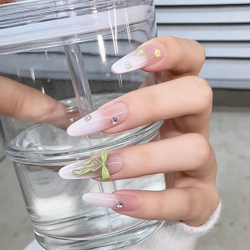 Floral-Design Press-On Nail Art Set Bowlift
