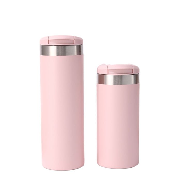 Insulated Stainless Steel Travel Tumbler With Flip Lid And Vacuum Double Wall