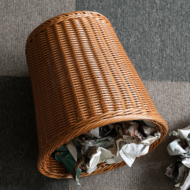 Decorative Woven Waste Basket Bowlift