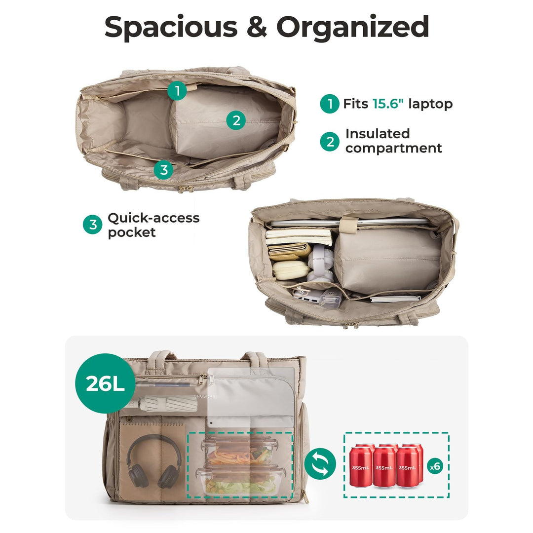Insulated lunch bag with practical compartment system Bowlift