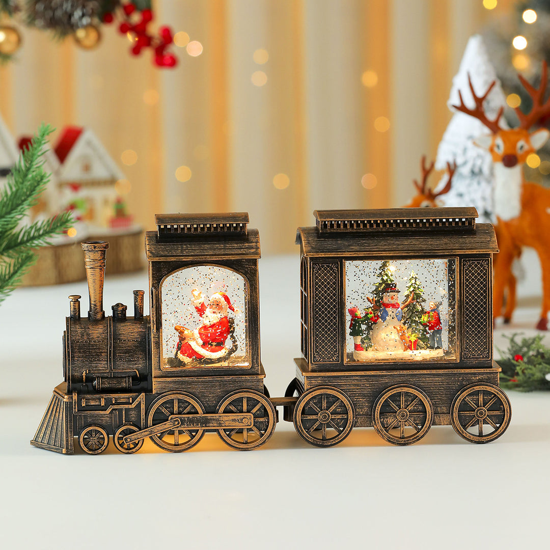 Decorative LED Christmas Train Figurine Bowlift