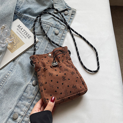 Casual Drawstring Mini Crossbody Bag