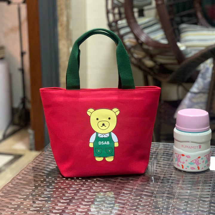 Cute Bear Print Lunch Tote Bowlift