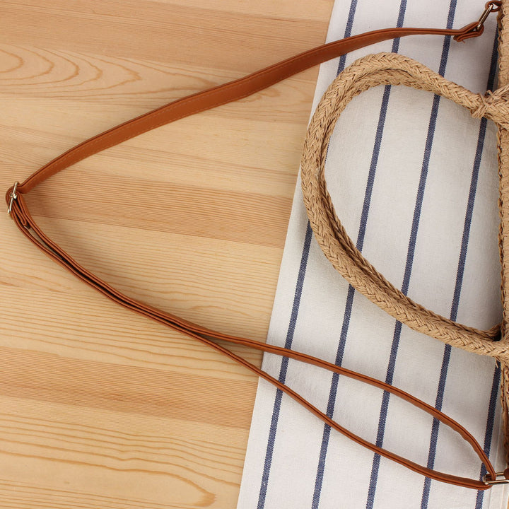 Handbag with Woven Design and Removable Shoulder Strap Bowlift