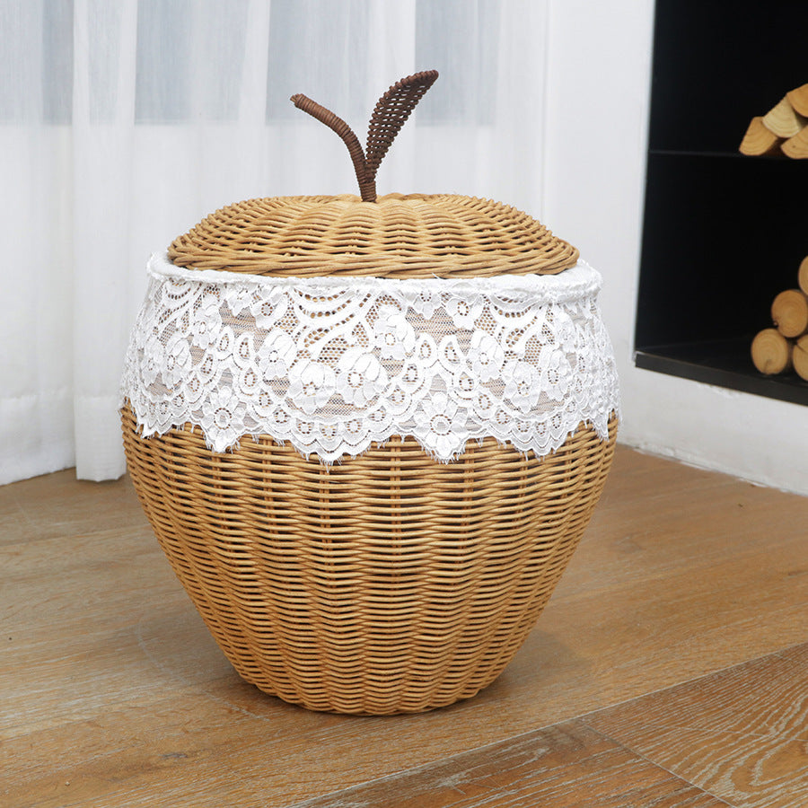 Decorative Woven Storage Container with Lid Bowlift