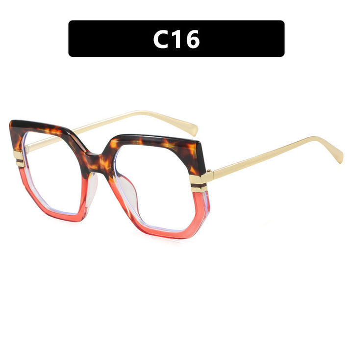 Women's geometric sunglasses with luxurious gold frame and polarized lenses Bowlift