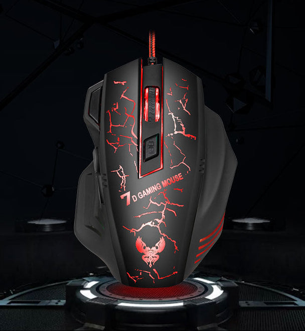 High-Precision Gaming Mouse with Adjustable DPI Bowlift