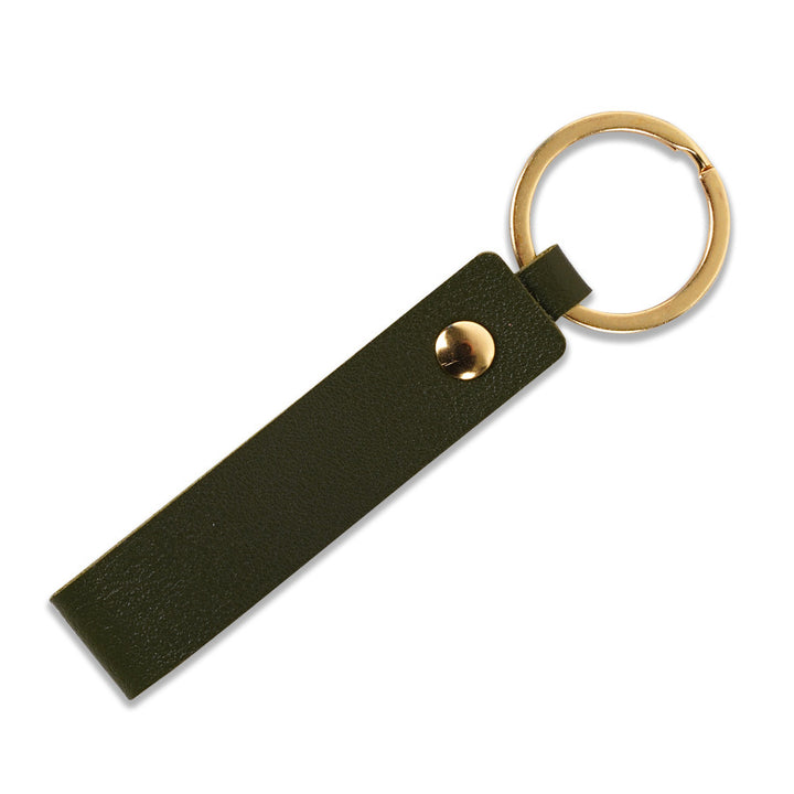 Unisex keychain with stylish faux leather design Bowlift