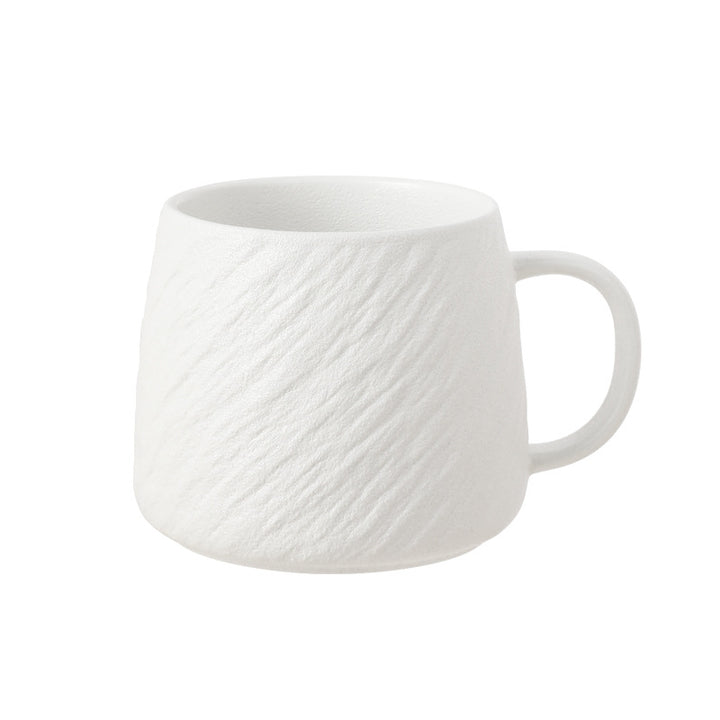 Textured Large Capacity Ceramic Coffee Mug with Ergonomic Handle Bowlift